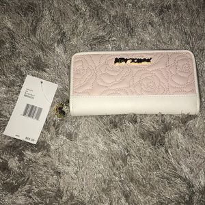 Betsey Johnson blush and cream wallet